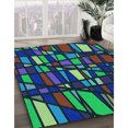 thumbnail image 2 of Ahgly Company Indoor Round Patterned Night Blue Area Rugs, 3' Round, 2 of 6