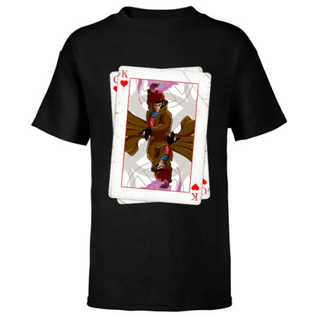 Marvel X-Men Gambit Playing Cards 90s – Short Sleeve T-Shirt for Kids – Customized-Black