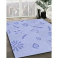 thumbnail image 3 of Ahgly Company Machine Washable Indoor Rectangle Transitional Sky Blue Area Rugs, 2' x 5', 3 of 7