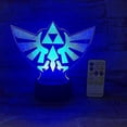 thumbnail image 1 of The Legend of Zelda Triangle 3D USB LED Night Light 7 Colors Illusion Lamp Touch, 1 of 4