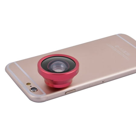Universal Clip HD Super Wide 0.4X Angle Selfie Cam Lens Red for Mobile Phone
