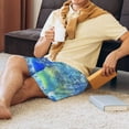 thumbnail image 3 of Wukai Peacock Men’s Short Pajama Pants With Pockets Soft Sleep Pj Shorts for Men-XX-Large, 3 of 6