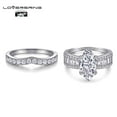 thumbnail image 5 of Wedding Ring Sets His And Hers Couples Women and men S925 Sterling Silve Wedding Bands, 5 of 9
