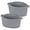 Gray, variant on PiccoCasa 2Pcs Storage Basket Bin Woven Organizer with Handles White