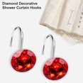 thumbnail image 3 of Rojo: juego de 24 anillos para cortina de ducha con borlas, ganchos de cristal para cortina de ducha, ganchos decorativos para cortina de ducha, 3 of 5