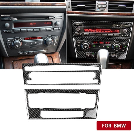 SPRING Car AC Panel Trim AC Panel Trim For BMW E90 E92 E93 3 Series Stylish Decor 2005-2012 2pcs Auto Parts Car Interior