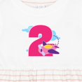 thumbnail image 4 of Inktastic 2nd Birthday Airplane Girls Pilot 2 Year Old Girls Baby Dress, 4 of 5
