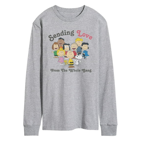Peanuts - Gang Sends Love - Men's Long Sleeve Graphic T-Shirt