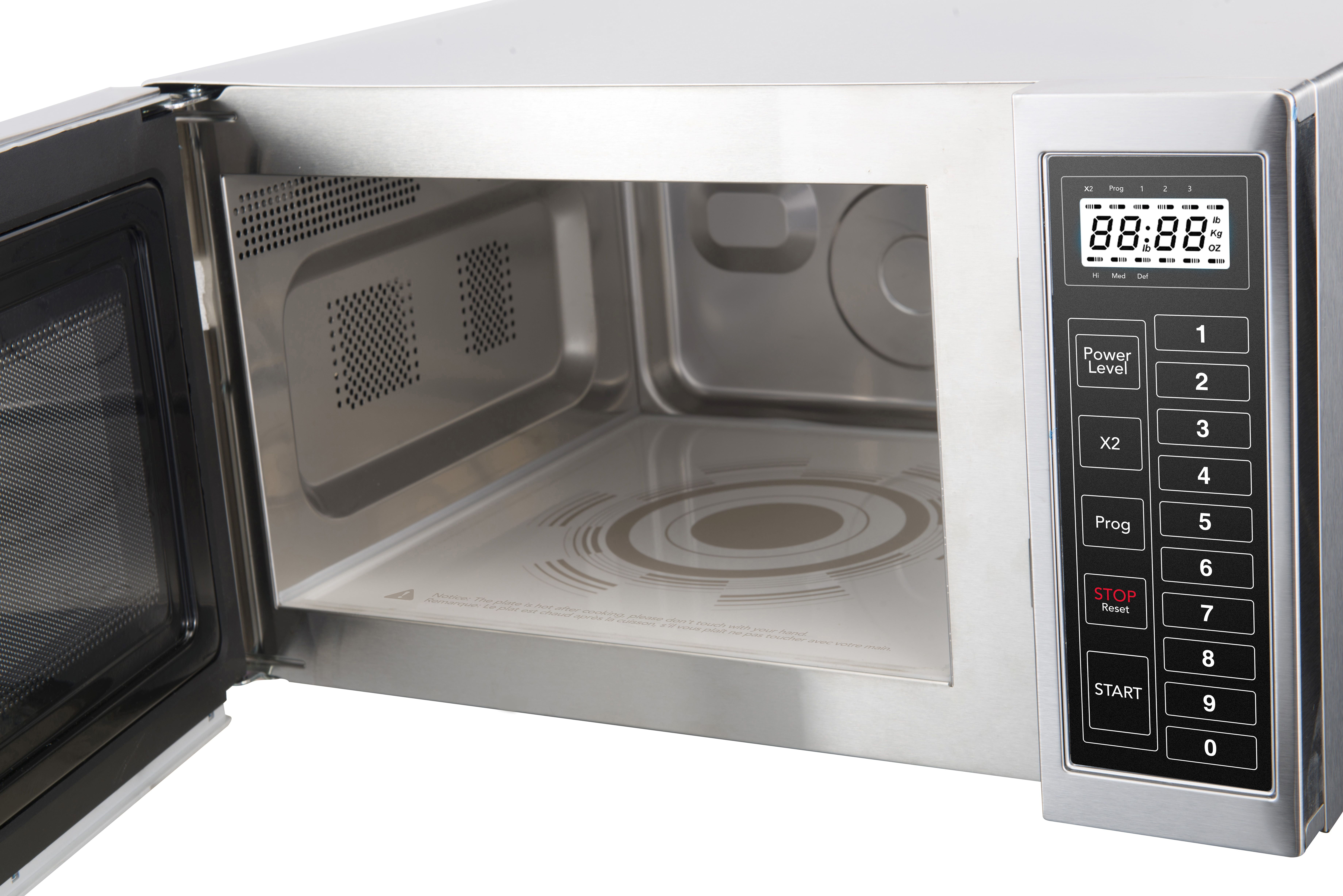 Frigidaire 0.9 Cu. ft. Commercial Microwave, NSF Certified Microwave with 10 Programmable Memory, Touch Screen Control, Stainless Steel