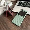 thumbnail image 6 of Designed for Samsung Galaxy Z Flip 6 Phone Case,Compatible with Mag-safe,Ultra Slim Design,Fiber Pattern,Lightweight Anti-Scratch Shockproof Rugged Thin Fit Phone Case,Red, 6 of 10