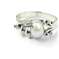 thumbnail image 2 of Solid 925 Sterling Silver Ring For Womens, Natural Pearl Ring Gemstone Unique Handcrafted Ring For Her, 2 of 5