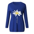 thumbnail image 3 of gakvov Fall Sweaters For Women Plus Size Tunic Tops Fall Savings Clearance 2022 Women Long Sleeve Printed Casual O Neck Shirt Pockets Graphic Tops Blouse, 3 of 7