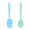 Small Solid Blue + Mint Green, variant on 2 Piece Mini Kitchen Utensil Set- Silicone Kitchen Tools with Spatulas