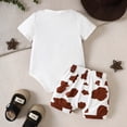 thumbnail image 5 of Gubotare Summer Baby Boy Girl Clothes Set Cowboy Outfits Unisex Short Sleeve Tops Shorts 2PCS 0 3 6 12 18 24 Months (White,12-18 Months), 5 of 7