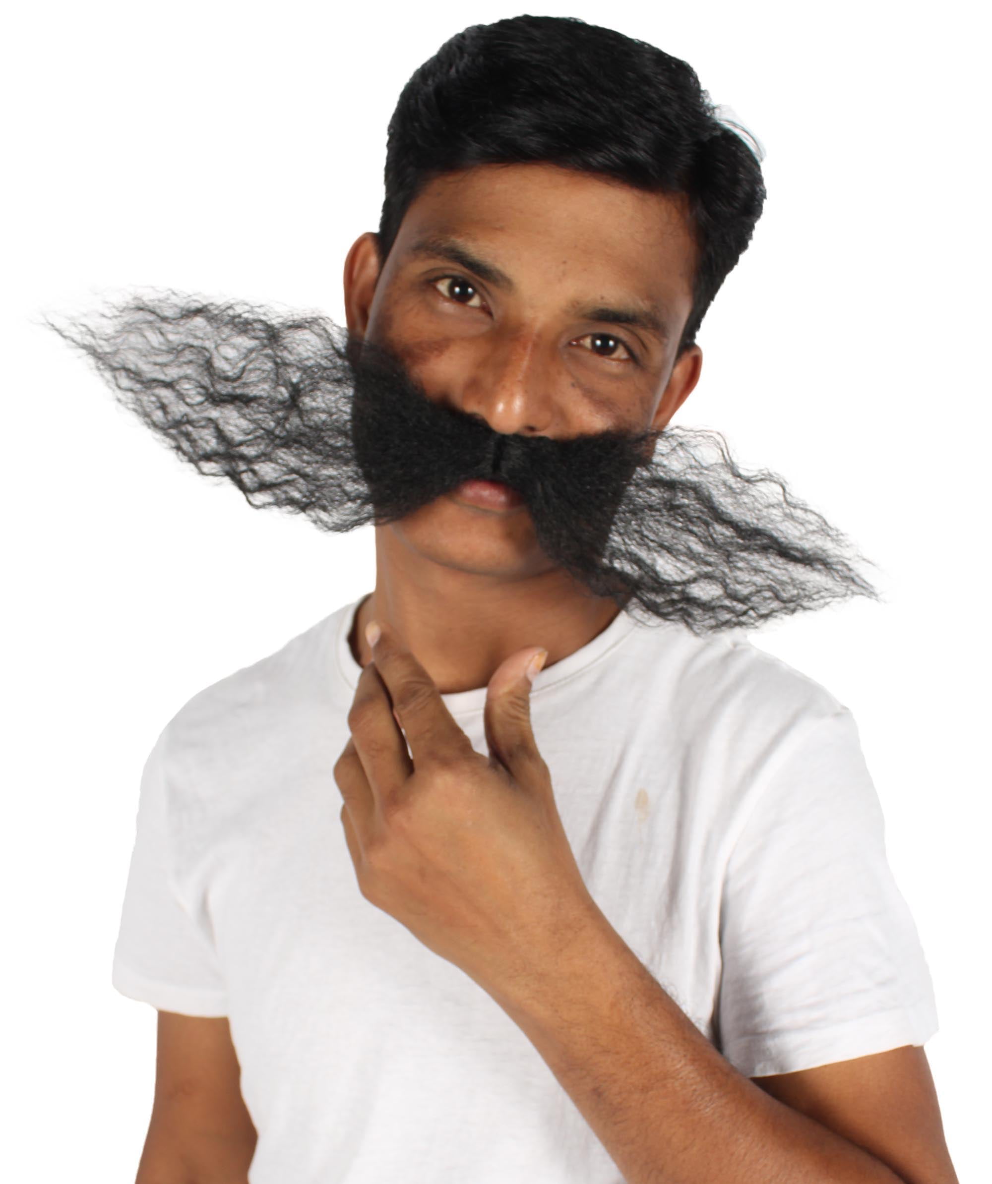 HPO Men's Dr Egg Head Mechanical Genius Curly Mustache Brown 