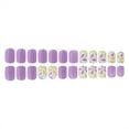 thumbnail image 4 of 24Pcs Press on Nails French Tip Square Nails Tips Designs Fake Nails Artificial Acrylic Nails Full Covers False Nails, 4 of 8