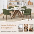 thumbnail image 5 of Dycanpo Upholstered Dining Chairs Set of 4, Wooden Dining Side Chairs with Curved Backrest & Individual Back Cushion, Green, 5 of 10