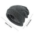 thumbnail image 2 of Prolriy Beanies Hats Men Winter Woolen Hat Womens Loose Woolen Hat Oversized Knitted Warm Winter Hat Suitable for Cold Weather One Size Hats for Men Khaki, 2 of 2