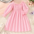 thumbnail image 2 of TAIAOJING Girls Dress for Kids Toddler Girls Long Sleeve Solid Princess Dress Dance Party Dresses Clothes Casual Sundress 3-4 Years, 2 of 8