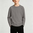 thumbnail image 2 of StSilkitty Long Sleeve Basic T-Shirts for Boys Girls Cotton Crewneck Tee Shirts Lightweight Breathable Pullover Tops, 2 of 7