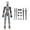 Gray, variant on Christmas Multi-jointed Movable Robot Action Figure 3D Printed Mannequin Human Body Model for Desktop Decor Drawing Photography Props, Yellow 6 Inch