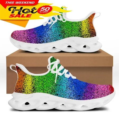

Men Shoes Sneakers Colorful Gay Pride Breathable Leisure Male Lace Up Flats Non-slip Footwear Zapatos Hombre