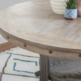thumbnail image 4 of Powell Furniture Linon Franklin Metal and Wood 45 Round Dining Table in Pewter, 4 of 8
