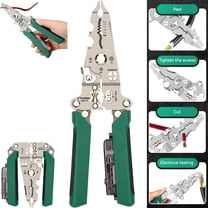 8-in-1 Multifunctional Electrician Tool – 0.8-2.6mm Wire Stripper   Voltage Tester (Battery Included)