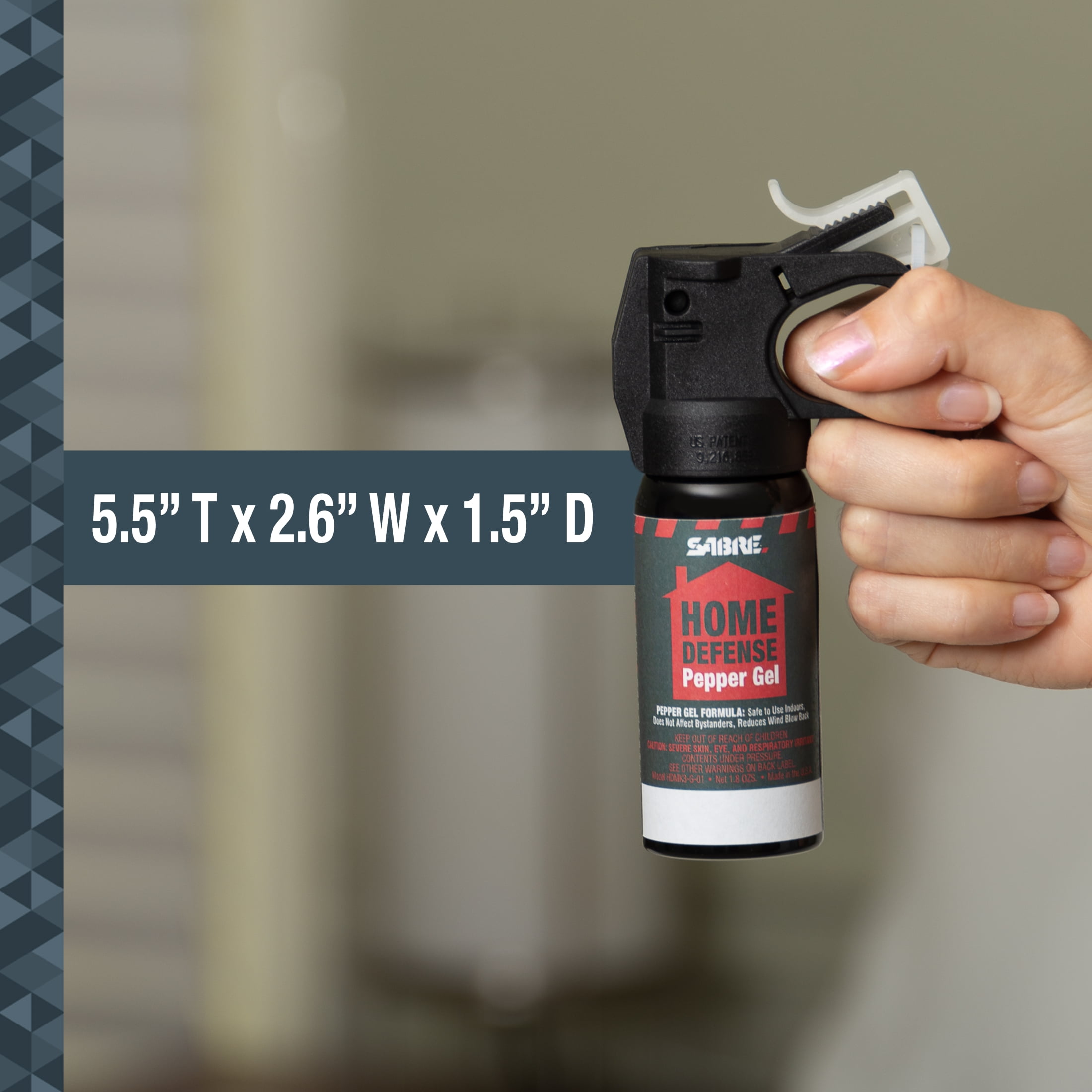 (2 pack) SABRE Home Defense Pepper Gel, Glow in The Dark Safety, 1 Ct, New, Pocket Pepper Sprays