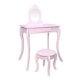 thumbnail image 3 of SESSLIFE Kids Princess Vanity Table and Chair Set, Kids Vanity Set with Mirror and a Drawer, Makeup Dressing Table for Girls Age 4-9, 3 of 10