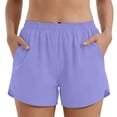thumbnail image 6 of ibuvkizy Biker Shorts for Women Athletic Running Yoga Shorts Summer Plus Size Casual Elastic Waist Quick Dry Workout Gym Athletic Shorts with Pockets, 6 of 9