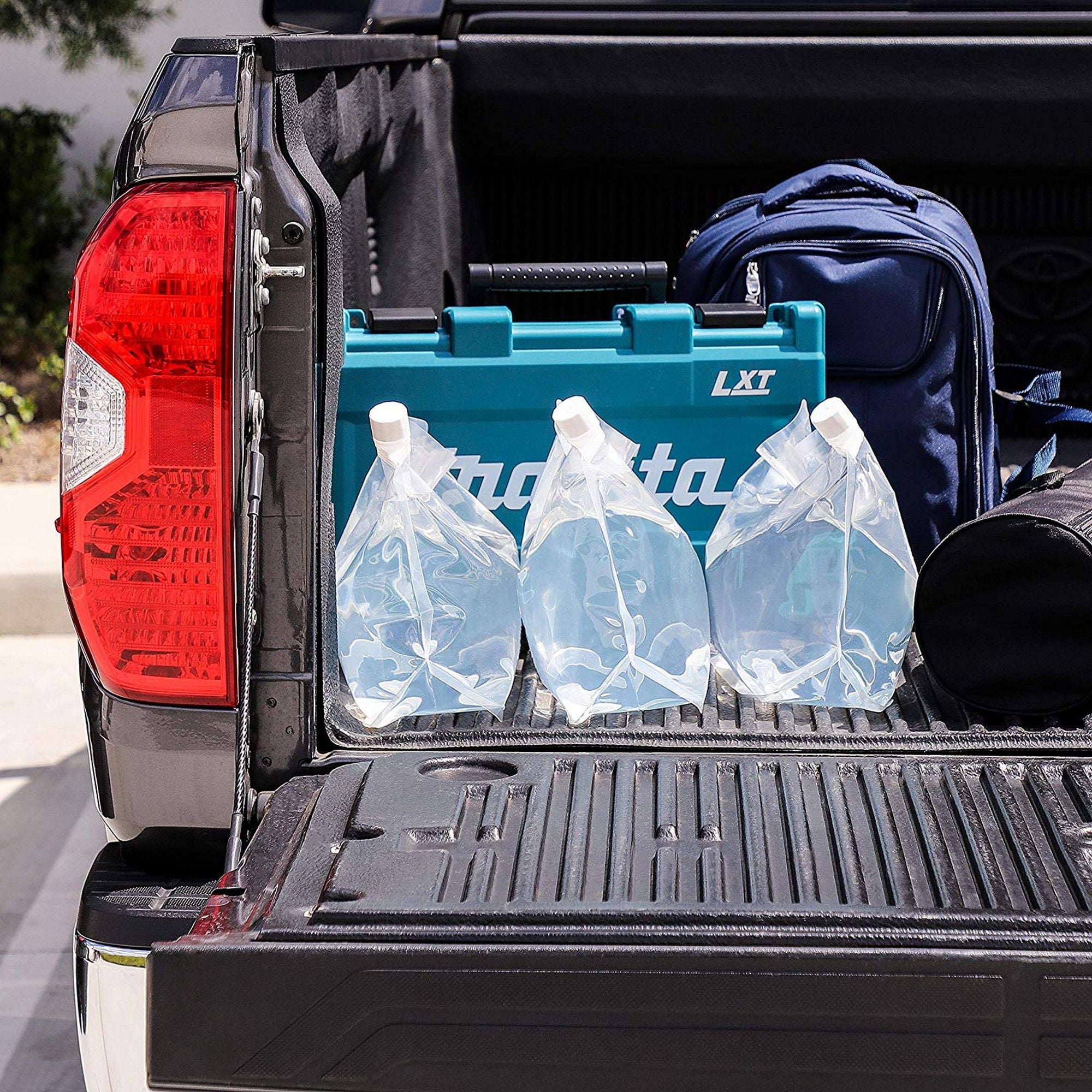 Juvale Collapsible Water Container 4Pack Foldable Plastic Water Bag