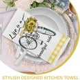 thumbnail image 6 of Sunflower Spring Summer Kitchen Dish Towels Set of 2, Life is A Beautiful Ride Bike Mason Jar Hand Towels Drying Baking Cooking Cloth, Buffalo Plaid Farmhouse Fall Home Kitchen Decor 18x26 Inch, 6 of 6