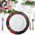 thumbnail image 4 of Ryvnso Red Rose Flower with Gold Round Plate Mats Dining Table Placemat Set of 4 for Holiday Decoration, 4 of 7