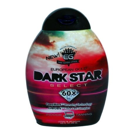 Dark Star Select, 60x Indoor Tanning Lotion, 8.5 fl oz, Salon formula By European