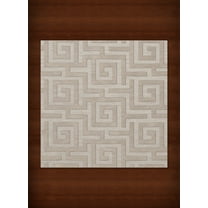Dalyn Dover Area Rug DV13 Dv13 Putty Squares Maze 6' x 6' Square