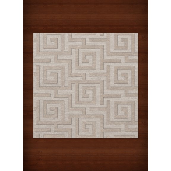 Dalyn Dover Area Rug DV13 Dv13 Putty Squares Maze 6' x 6' Square
