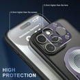 thumbnail image 2 of ELEHOLD for iPhone 16 Pro Magnetic Case,Thin Fit Translucent Matte Back Slim Compatible with Mag Safe Accessory Build-in Invisible Stand Shockproof Heat Dissipation Phone Cover,Purple, 2 of 10