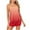 Red 1, variant on HUJlwoi Printed Women Lounge Sets Sleeveless Spaghetti Strap Cami 2 Piece Pajama Sets with Shorts Solid Color Basic Summer Sleepwear