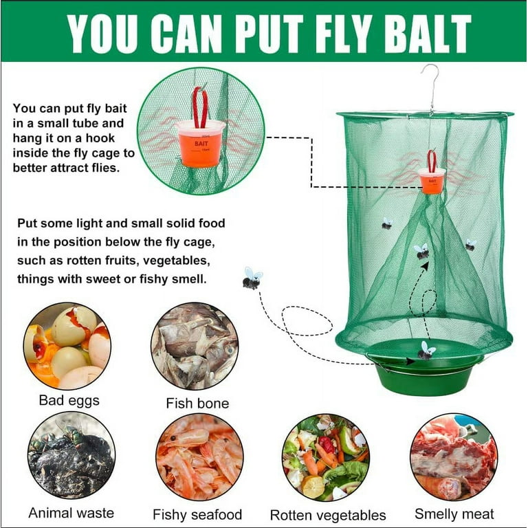 Pest Control Reusable Hanging Fly Catcher Killer Flies Flytrap