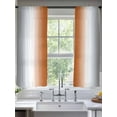 thumbnail image 2 of Gray Orange Sheer Curtains 72 Inch Length 2 Panels Set for Living Room/Bedroom, Modern Gradient Geometric Semi Curtain Sheers Drapes Rod Pocket Curtains Window Treatment Set 52''x72''x2, 2 of 7