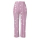 thumbnail image 4 of WILLBEST Pantalones Casuales para Mujer, Ligeros, de Verano, de Lino Estampado, con Cordón, Cintura Elástica, Pierna Recta y Bolsillos para Uso Diario. Grande, 4 of 4