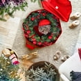 thumbnail image 6 of Hearth & Harbor 24" Christmas Wreath Storage Container with Interior Pockets and Dual Zippers, Red, 6 of 6