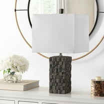 SAFAVIEH Amby Modern Glass Table Lamp, Clear, Set of 2