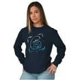 thumbnail image 3 of Smurf Cartoon Character Graffiti Vibe Long Sleeve TShirt Men Women Brisco Brands L, 3 of 6