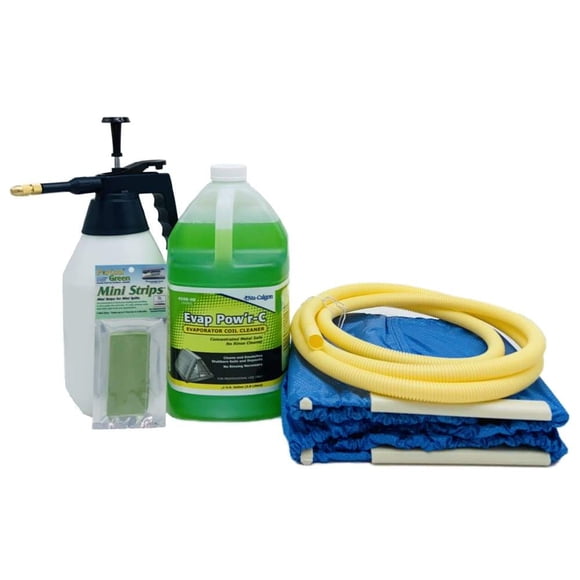 Complete Mini Split Cleaning Kit Featuring Nu-Calgon Evap Pow'r C Coil Cleaner & CleanAir Odour Treatment Tab