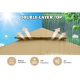 thumbnail image 4 of MASTERCANOPY 9 x 9ft Patio Gazebo with Double Roof and Mesh Walls, Khaki, 4 of 8