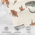 thumbnail image 5 of Yayeee 2 Pack Hand Towels for Bathroom 100% Cotton 16" x 28" Soft Absorbent Kitchen Towel, Fall Leaves, 5 of 7