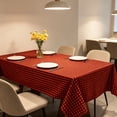 thumbnail image 4 of Fmxomd Waterproof Checkered Tablecloth Fabric - Rectangle 47.25x63 Inch Classic Gingham Buffalo Plaid Table Cloth for Indoor/Outdoor Use - Washable Table Cover for Kitchen, BBQs, and Parties, 4 of 6