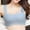 Blue, variant on Wide Strap Wireless Bra for Women, Padded Seamless Tank Style Comfort Bralette for Everyday Support Wear